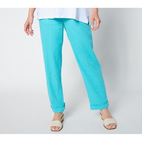 Gloria Vanderbilt Pants - Gloria Vanderbilt Women's Petite Pants 1XP Denim & Co. Naturals Blue A647756